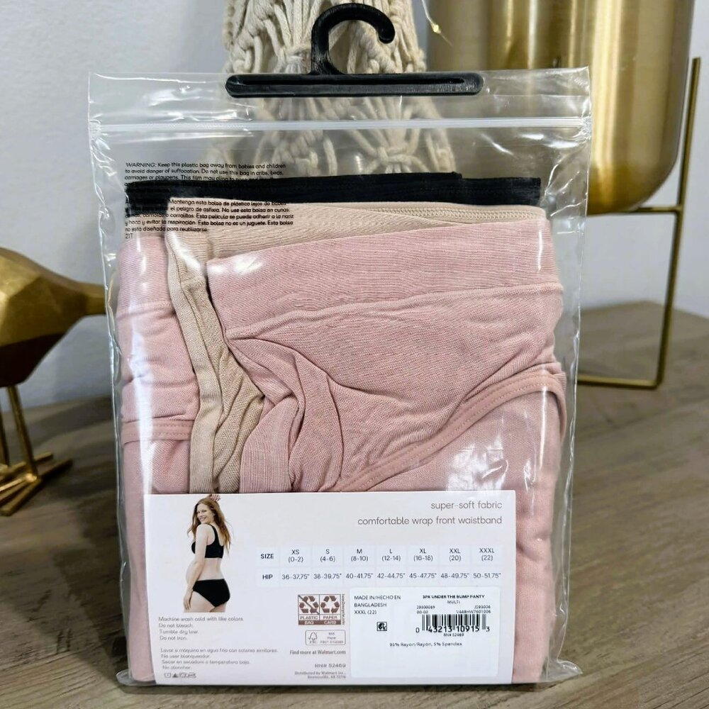 NEW 3Pk XXXL (22) Maternity Super Soft Under the Bump Panties - Picture 3 of 3